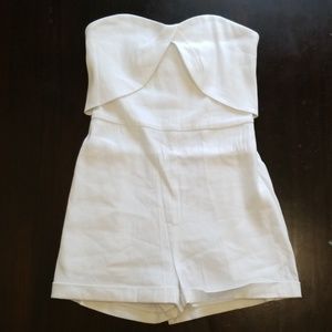 bebe Romper, Bright White, Strapless